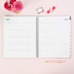 Blue Sky 2021-2020 Academic Year Weekly & Monthly Planner, 8.5" x 11", Frosted Flexible Cover, Wirebound, Roosevelt Pink (128692) - Image 3